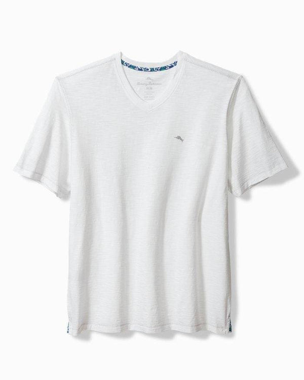 Tommy Bahama Bali Beach V-Neck T-Shirt | White - Caswell's Fine Menswear