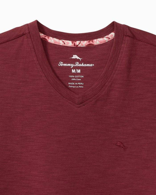 Tommy Bahama Bali Beach V-Neck T-Shirt | Cherry Stone - Caswell's Fine Menswear