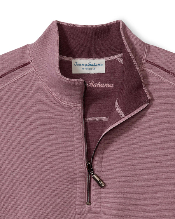 Tommy Bahama Flipfield 1/2 Zip | Purple Potion Heather - Caswell's Fine Menswear