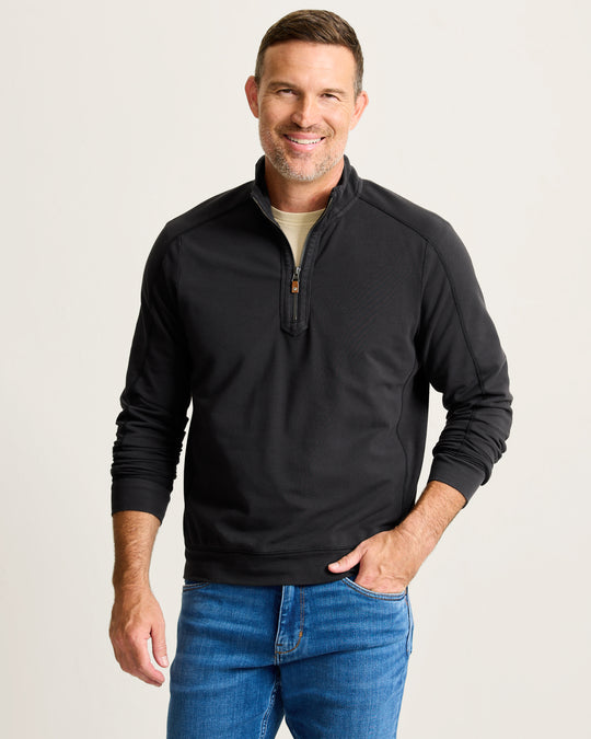 Tommy Bahama  Ben & Terry Half-Zip Sweatshirt | Coal