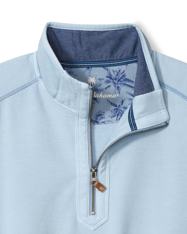 Tommy Bahama Ben & Terry Half-Zip Sweatshirt | Silvery Blue