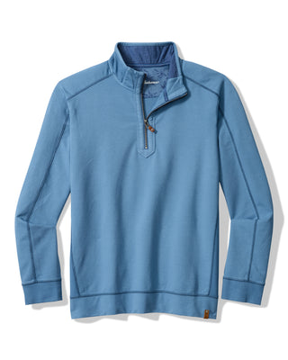 Tommy Bahama Ben & Terry Half-Zip Sweatshirt | Sapphire