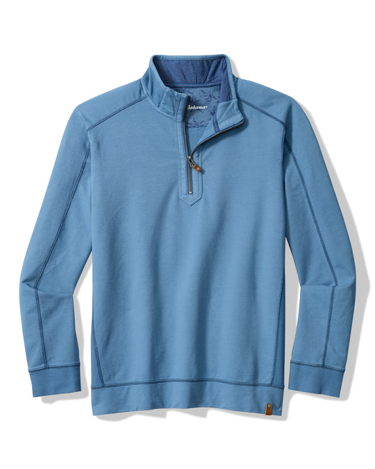 Tommy Bahama Ben & Terry Half-Zip Sweatshirt | Sapphire