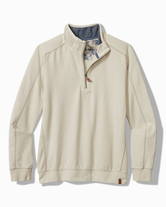 Tommy Bahama Ben & Terry Half-Zip Sweatshirt | Warm Mist