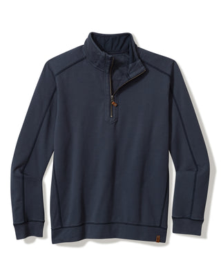 Tommy Bahama  Ben & Terry Half-Zip Sweatshirt | Ocean Deep