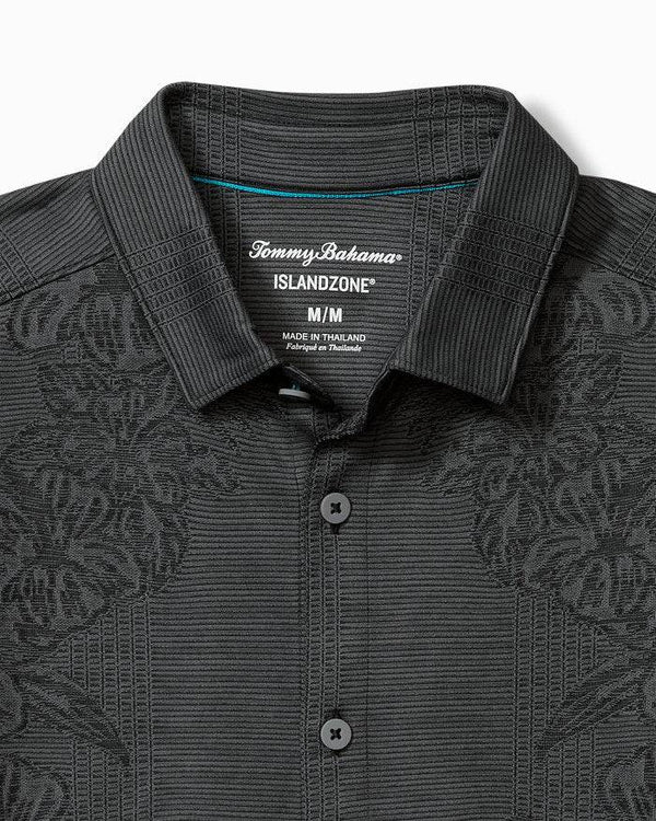 Tommy Bahama Palm Coast Cascade Vines IslandZone® Knit Shirt | Black - Caswell's Fine Menswear
