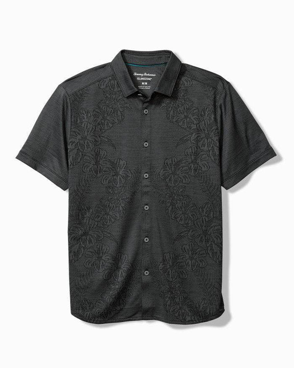 Tommy Bahama Palm Coast Cascade Vines IslandZone® Knit Shirt | Black - Caswell's Fine Menswear