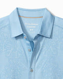 Tommy Bahama Palm Coast Cascade Vines IslandZone® Knit Shirt | Seabank Sky - Caswell's Fine Menswear