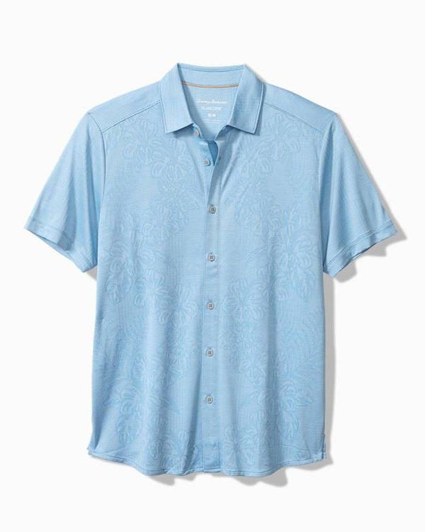 Tommy Bahama Palm Coast Cascade Vines IslandZone® Knit Shirt | Seabank Sky - Caswell's Fine Menswear