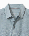Tommy Bahama Palm Coast Hibiscus Border IslandZone® Polo | Sterling Blue - Caswell's Fine Menswear