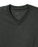 Tommy Bahama Bay Stripe V-Neck IslandZone® T-Shirt | Coal
