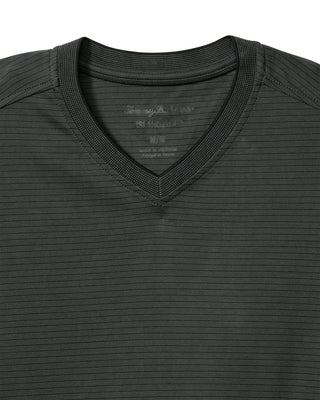 Tommy Bahama Bay Stripe V-Neck IslandZone® T-Shirt | Coal