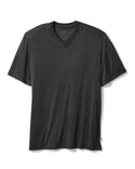 Tommy Bahama Bay Stripe V-Neck IslandZone® T-Shirt | Coal