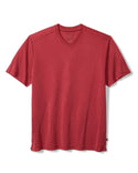 Tommy Bahama Bay Stripe V-Neck IslandZone® T-Shirt | Plum Rasin