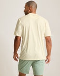 Tommy Bahama Bay Stripe V-Neck IslandZone® T-Shirt | Vanilla Ice