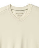 Tommy Bahama Bay Stripe V-Neck IslandZone® T-Shirt | Vanilla Ice