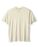 Tommy Bahama Bay Stripe V-Neck IslandZone® T-Shirt | Vanilla Ice