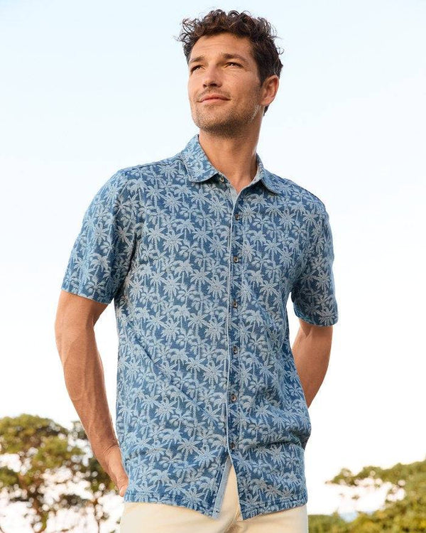 Tommy Bahama  Palm Grotto Camp Shirt | Faded Indigo - Caswell's Fine Menswear