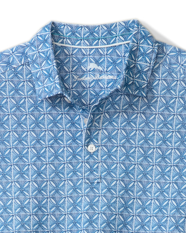 Tommy Bahama Ocean Mosaic Polo | Blue Allure