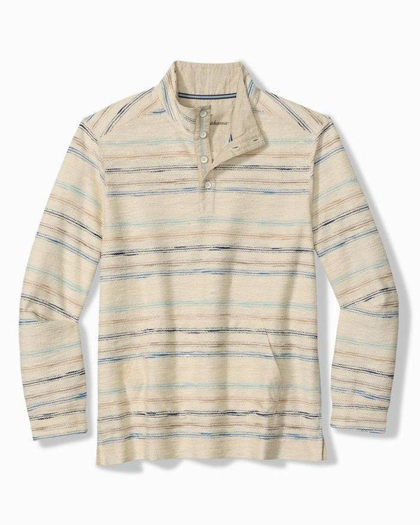 Tommy Bahama Minori Sands Button-Mock Sweatshirt | Cocnnut - Caswell's Fine Menswear