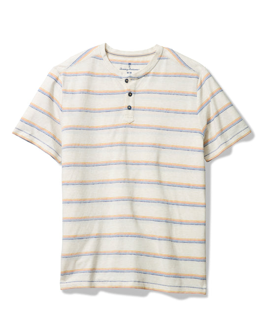 Tommy Bahama Soleil Stripe Henley - Coconut