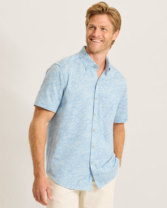 Tommy Bahama San Lucio Tides Flora Shirt | Slivery Blue