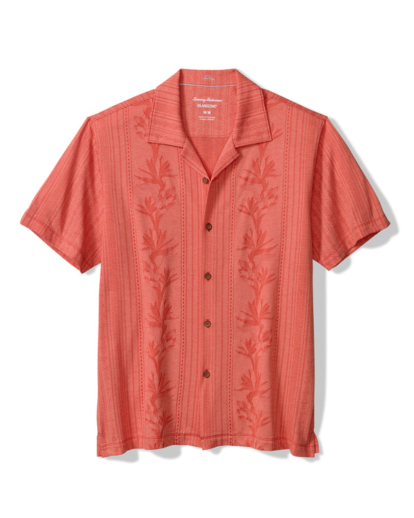 Tommy Bahama Palm Fresco Beach Border IslandZone® Camp Shirt | Spiced Crimson