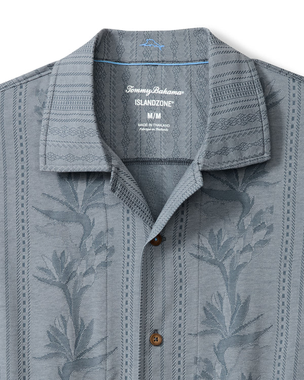 Tommy Bahama Palm Fresco Beach Border IslandZone® Camp Shirt | Steel