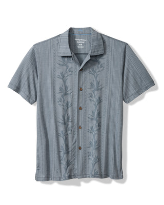 Tommy Bahama Palm Fresco Beach Border IslandZone® Camp Shirt | Steel