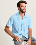Tommy Bahama Palm Fresco Beach Border IslandZone® Chemise de camping | Dusk Blue
