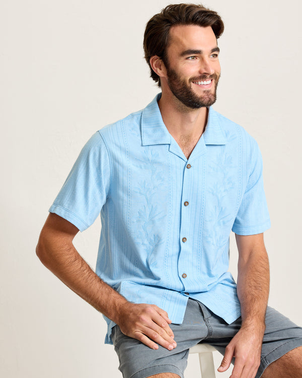 Tommy Bahama Palm Fresco Beach Border IslandZone® Chemise de camping | Dusk Blue