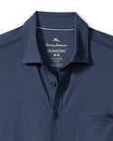 Tommy Bahama Costa Wave IslandZone® Camp Shirt | Carbon Navy