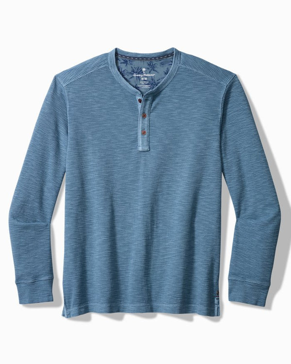 Tommy Bahama Port Oasis Long-Sleeve Henley | Vintage Blue