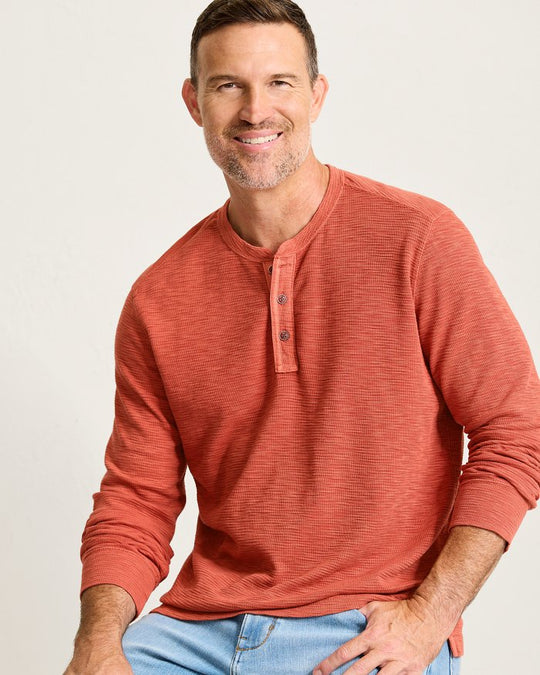 Tommy Bahama Port Oasis Long-Sleeve Henley | Cinnamon