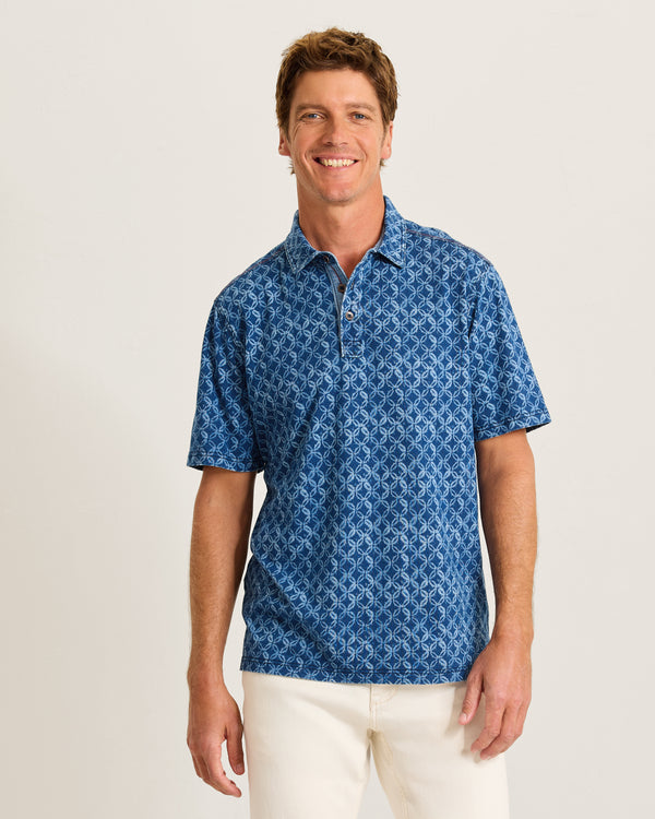 Tommy Bahama Indigo Tiles Polo | Indigo