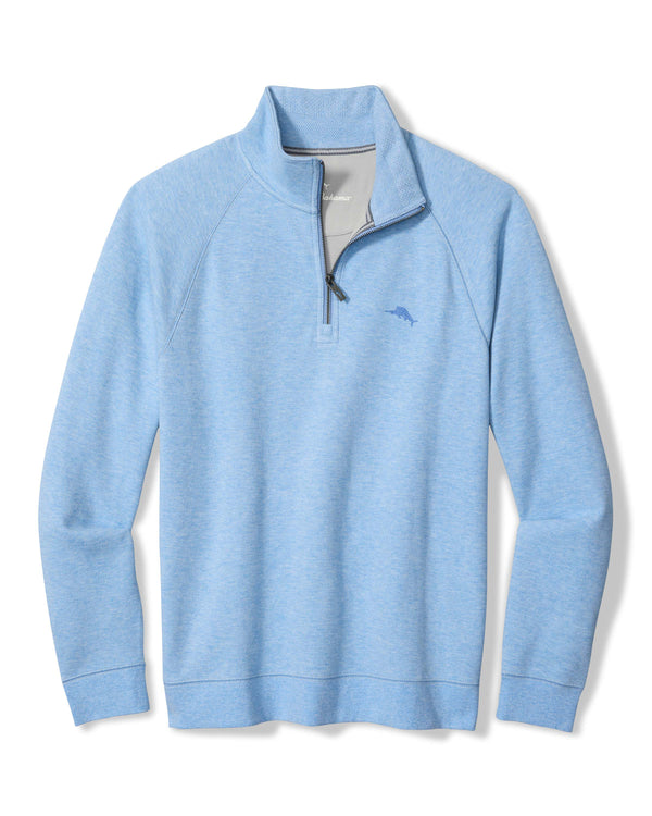 Tommy Bahama North Pole Half Zip | Bleu ciel chiné