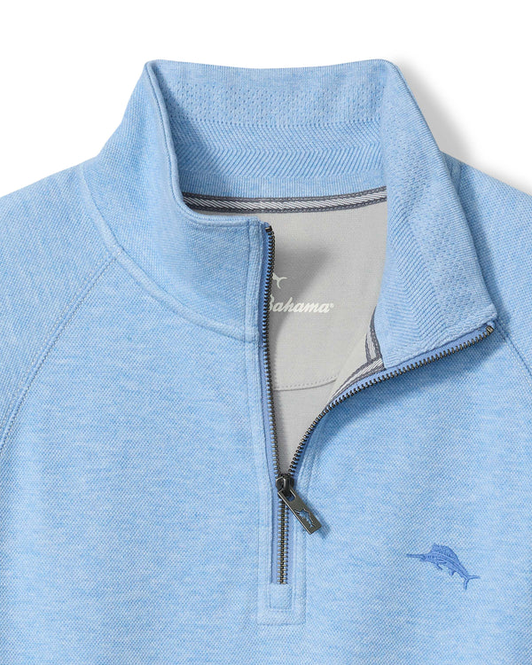 Tommy Bahama North Pole Half Zip | Bleu ciel chiné