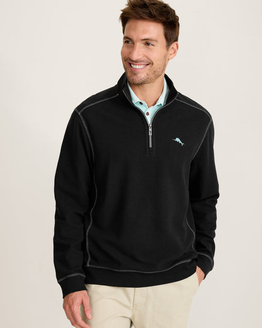 Tommy Bahama Montego Beach Half Zip | Black