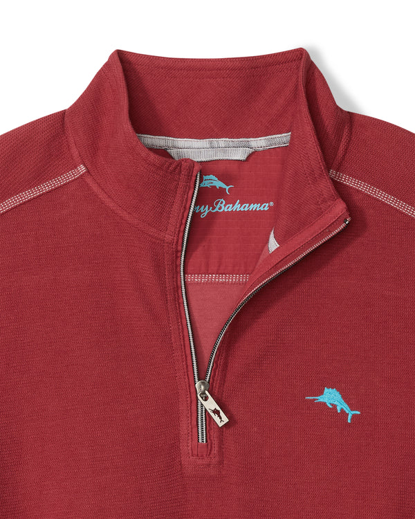 Tommy Bahama Montego Beach Half Zip | Dark Sangria