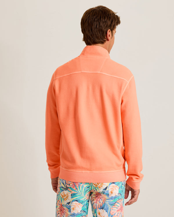 Tommy Bahama Montego Beach Half-Zip Sweatshirt | Bright Peach