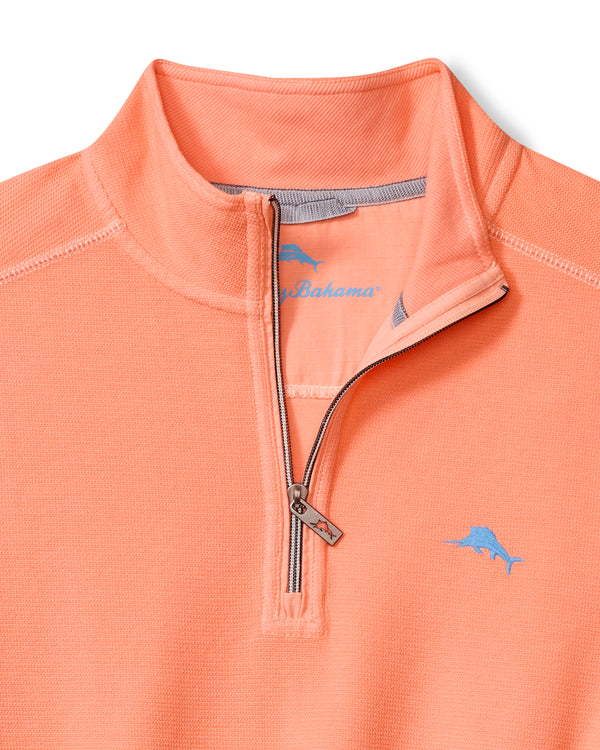 Tommy Bahama Montego Beach Half-Zip Sweatshirt | Bright Peach