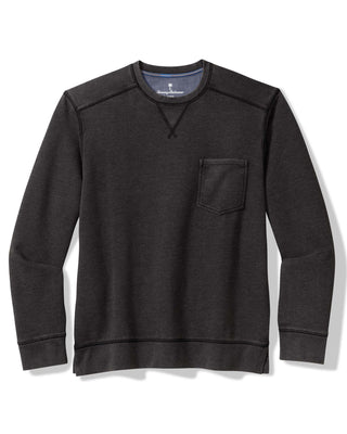 Tommy Bahama Long Sleeve Cascade Fade Crew | Black