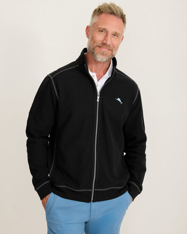 Tommy Bahama Montego Beach Full-Zip Sweatshirt | Black