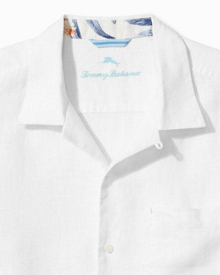 Tommy Bahama Sea Glass Linen Camp Shirt | White - Caswell's Fine Menswear