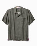 Tommy Bahama Sea Glass Linen Camp Shirt | Gunmetal - Caswell's Fine Menswear
