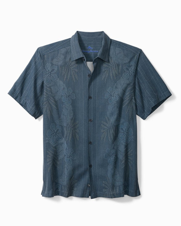 Tommy Bahama Bali Border Silk Camp Shirt, Navy - Caswell's Fine Menswear
