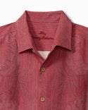 Tommy Bahama Bali Border Silk Camp Shirt | Deep Havana - Caswell's Fine Menswear