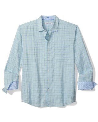 Tommy Bahama Barbados Breeze Playa Plaid Stretch-Linen Shirt | Aquifer