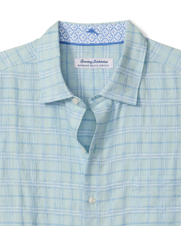 Tommy Bahama Barbados Breeze Playa Plaid Stretch-Linen Shirt | Aquifer