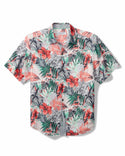Tommy Bahama Mojito Bay Electric Blooms IslandZone® Short-Sleeve Shirt | Summer Grey - Caswell's Fine Menswear